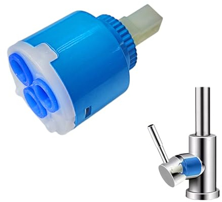 Wasserhahn Kartusche Ø 35mm, Hochwertige Keramik Ersatzkartusche für Küchenarmaturen, Mischbatterien & Duscharmaturen, Passend für 35mm Einhebelmischer, Einfache Installation, Langlebig