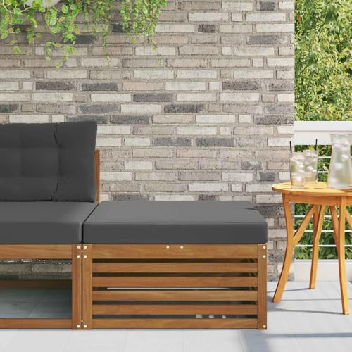 RCODSSK Tabouret de jardin en bois d'acacia massif, repose-pieds d'extérieur en bois d'acacia massif, repose-pieds pour extérieur, tabouret moderne pour terrasse et jardin