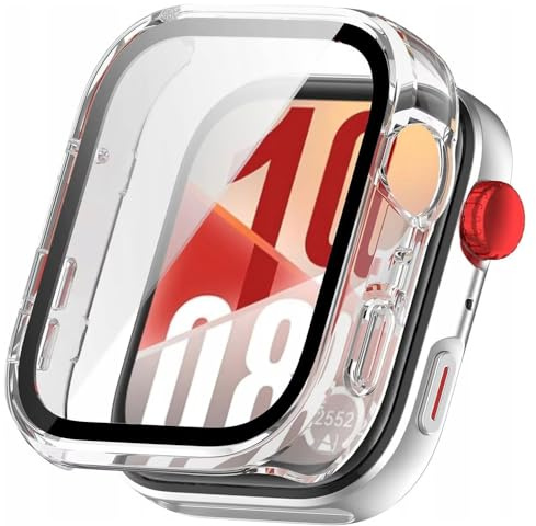 Techsuit für Huawei Watch Fit 4 Hülle und Displayschutz mit 360 Grad Vollschutz, Premium Gehärtetes Glas, HD Klarheit, Kratzfest, Defense360 Pro, Transparent