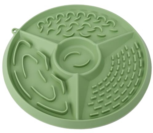 Gamelle Anti Glouton Chat, Gamelle Chat avec Ventouse Antidérapante, Gamelle Anti Glouton Petit Chien Facile À Nettoyer, Gamelle Chien Anti Glouton Silicone Alimentaire (1 Pièce)