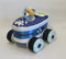 Windeltorte Jungen | Windelrennwagen Rennauto blau | Geschenkidee zur Geburt