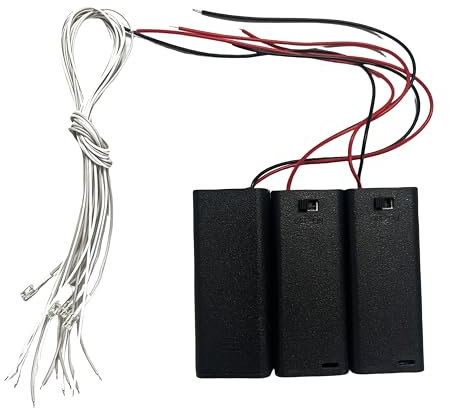 Flever Accessoire de Maison pour Maison de poupée Miniature - 3 Piles AAA avec 6 Fils Lumineux