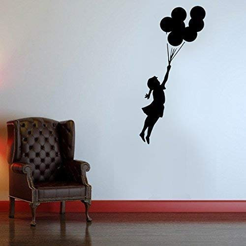 Banksy Fliegen Ballon Mädchen Schablone | Wiederverwendbar & Kunst Handwerk Malerei Schablone - semi transparent Schablone, XXL/ 32X110CM