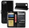 HualuBro BlackBerry Keyone Case, Retro PU Leather Handmade Wallet Flip Phone Protective Case Cover for BlackBerry Keyone with Kickstand, Card Slots and Magnetic Closure - Black
