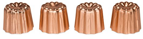 Canelé-Backformen-Set 4010 kupfer 4-teilig 4,5 cm
