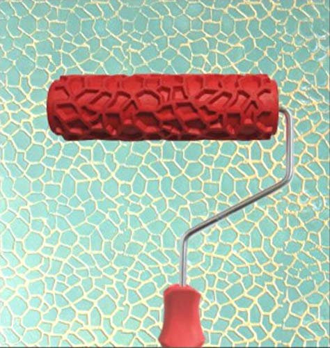 Greek Art 17,8 cm DIY Gemusterte Farbwalze Dekorative Gummiwalze Dekorative Kunstwalze Texturrolle mit Kunststoffgriff – mehr als 300 Muster (Muster AE7)