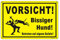 Goodvia Vorsicht Bissiger Hund Schild Aluminium 20 * 30cm, Achtung Hunde Warnschild Beware of The Dog Schild Reflektierendes Metall Vorsicht Hund Schild, Geeignet für den Innen- und Außenbereich
