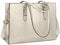Lubardy Laptop Bags for Women Tote Bag 15.6 Inch Leather Large Ladies Handbag Work Bag Designer Business Shoulder Shopping Office Bag Beige