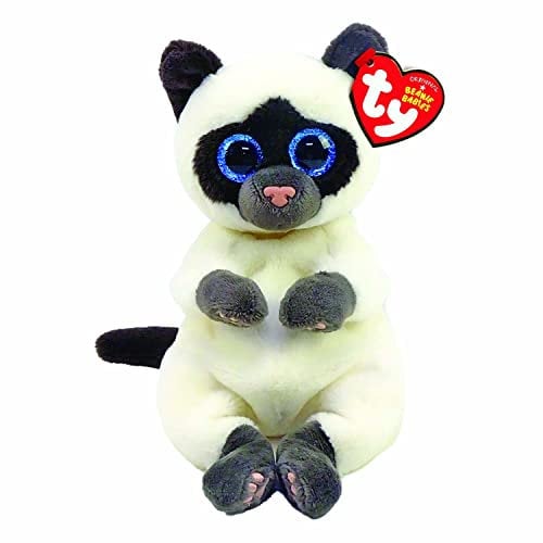 TY Beanie Babies Miso Siamese Katze 15CM – Weiches Plüschtier für Kinder – Sammlerstück Kuschelteddy – Stofftier Geschenk