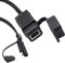 GELRHONR SAE a USB Cable adaptador, 5V 2.1A Puerto USB Toma de corriente con cubierta impermeable, Compatible con teléfono inteligente Tableta GPS Carga en motocicleta 12-24V -36CM