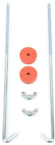 Battery Hold Down Bolts, 10in Aluminum Alloy and Steel J Hook with Rubber Washer and Nut, Battery Hold Down Kit for Most Batteries in Cars,Battery testing and charging