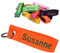 polar-effekt Schlüsselanhänger aus Filz mit personalisiertem Stick - Farbe Orange - Wunschtext gestickt - für Auto und Haustürschlüssel - Geburtstags Geschenkidee Schlüsselband - jung und alt