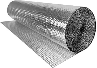 UISEBRT Isolierfolie Dämmfolie 1 x 15m Luftpolsterfolie Aluminium Thermofolie Heizkörper Reflexionsfolie 3-4mm Dicke Isolierungsfolie Wärmehaltung Wärmedämmung