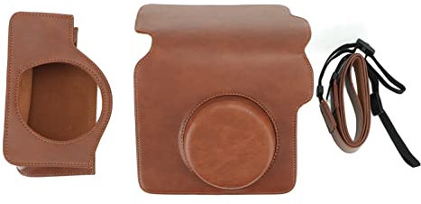 Vikye Schutzhülle für Fujifilm Instax Wide 300 Sofortbildkamera, Tragbare Premium-PU-Leder-Taschenabdeckung mit Abnehmbarem/verstellbarem Riemen, Sofortbildkamera-Schutztasche