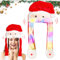 LED Weihnachtsmütze, LED Weihnachtsmützen Weihnachtsmann Nikolausmütze Mütze Erwachsene Kinder Bart, Weihnachtshut Nikolausmützen Led Mütze Kinder Baby für Cosplay Weihnachten Karneval Party Geschenk