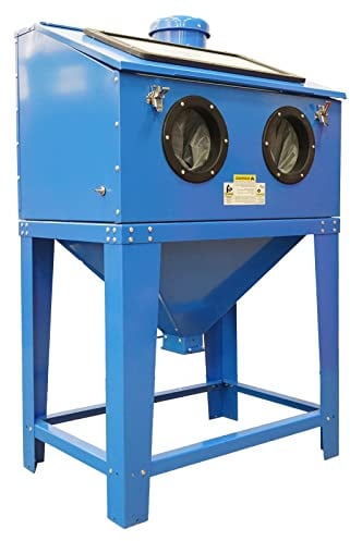 Cimcame Sandblasting&Sandblaster Cabinet 90 Gallon with Dust Collection Reclaimer System Floor Abrasive Blast Cabinet for Rust Grime Paint Removing