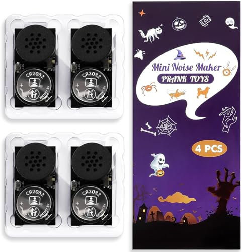 Cricket Noise Maker Prank (4 Pack), 7 Töne für endloses Lachen, Mini ärgerlich PCB Beep Büro Prank Geräte, versteckte Geräuschemacher Streiche für Erwachsene Kinder