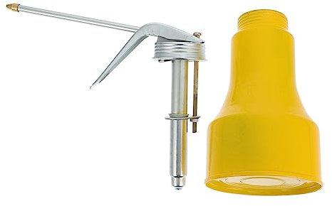 Gatuida Manueller Hochdruck Schmieröler 400 Ml Autoölkanne Langhalsiger Öleinfüllstutzen Pulverbeschichtetes Metall Dicht Verschließbar Pkw Schmieröl Nachfüllflasche für Werkstatt