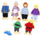 NAMOARLY Goki Puppenhaus Doll House 7 Teiliges Puppenhaus Set Flexibles Puppenfamilien Set Aus Bewegliche Figuren Für Für Kreatives Rollenspiel Bunte Miniatur Puppen Für Fantasievolles
