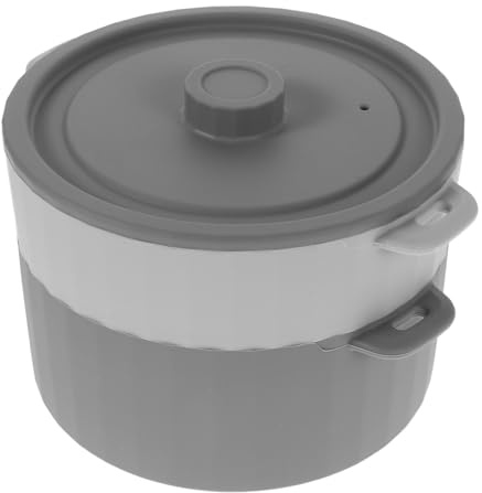 FESTFENDS Vaporera de Silicona para Microondas de Doble Capa con Compartimento Superior, Resistente al Calor y Apta para Lavavajillas, Adecuado para Cocinar Mariscos y Comidas Cocina