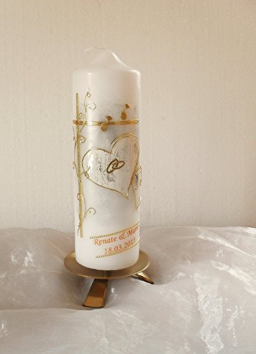 Hochzeitskerze-Traukerze-Brautkerze -gold,silber Hochzeit, Hochzeitsgeschenk.