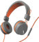 Hama Kopfhörer Next (Over-Ear-Kopfhörer, Mikrofon von 75 Hz - 20 kHz (2200 Ω), Kopfhörer von 20 Hz - 20 kHz (32 Ω), faltbar, 3,52 mm Klinkenstecker einseitig, Länge 1,5 m) Orange/Grau