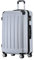 BEIBYE Hartschalen-Koffer Trolley Rollkoffer Reisekoffer Handgepäck 4 Rollen (M-L-XL-Set) (Silber, XL)