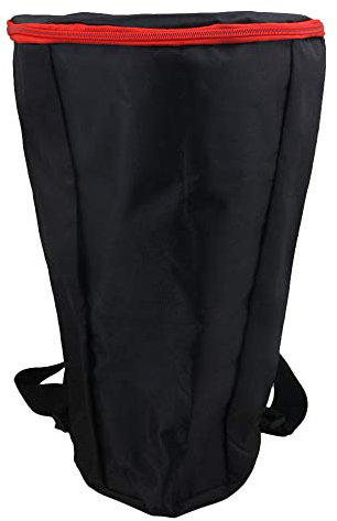 RDEXP Djembe-Trommel-Tragetasche, Nylon, wasserdicht, weich, mit Reißverschluss, verstärkte Schultergurte, für 30,5 cm (12 Zoll) afrikanische Schlagzeugpercussion, Schwarz