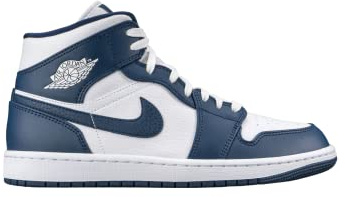 Nike Men's Air Jordan 1 Mid Basketball Shoes, White White Mtlc Gold Obsidian 174 8.5 UK