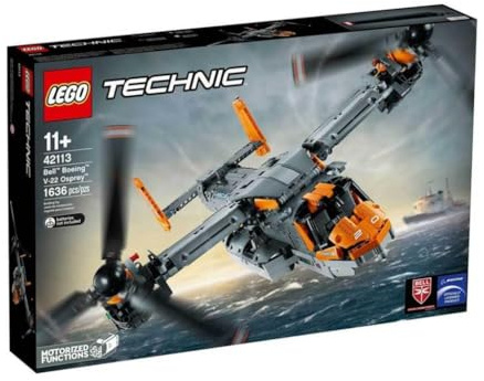 LEGO Technic Bell Boeing V-22 Osprey Tiltrotor with Motor Functions Helicopter Toy