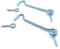 JAM2DAY 2 x Screw in Gate Hooks and Eyes - 75mm (3) Bright Zinc Plated