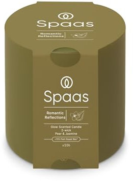 Spaas - Candela profumata Glow a 2 stoppini, 55 ore - Romantic Reflections