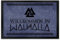 Willkommen in Walhalla Wikinger Fußmatte XXL in 50x75 cm mit Runen und Knoten Motiven als Geschenk für echte Starke Nordmänner und Wikingerfans