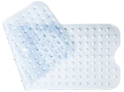 100 x 40 cm Badematte Rutschschutz, Badezimmer Badewanne Matten für Wanne, Maschinenwaschbare Duschmatte für Kinder und Ältere (Transparenz)