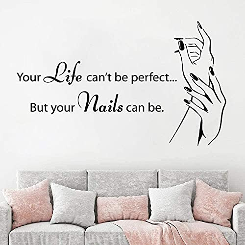 Wandaufkleber Wandtattoos Wandkunst Aufkleber Wandtattoo Nagelstudio Nagellack Nagelstudio Zitat Nailart Fensteraufkleber 57X34Cm