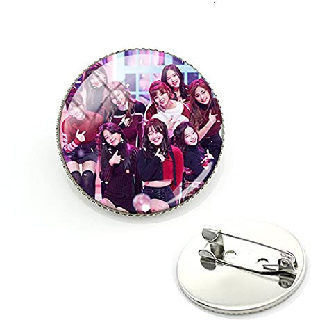 Kpop Broche double en métal pour vêtements, chapeau, accessoires