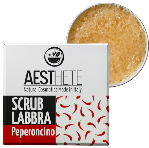Gommage Levre Exfoliant Au Piment Pour Des Lèvres Rosées - 15ml, Formule Naturelle, Bio, Arome Fruits Des Bois, Zero Déchet, Vegan, Made In Italy