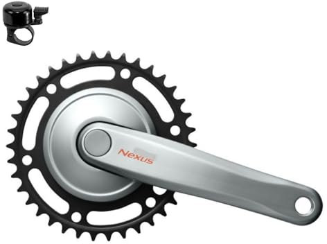 Shimano Kurbelgarnitur Nexus FC-C6000 38 Zähne Silber inkl. Fahrradklingel