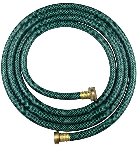Darnassus PVC-Gartenschlauch, 1,27 cm, grün, robuster Wasserschlauch mit massiven Messingbeschlägen, kein Auslaufen, flexibel, für den Außenbereich, Rasen, Terrasse (3 m, grün, Messingbeschläge)
