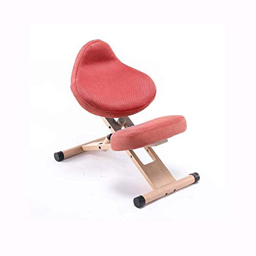 BALAMI Familienbürostuhl Kniestuhl Mode Einfache verbesserte Version Ergonomisch Modern Massivholz Ohne Armlehne Sitzhaltung Korrekturstuhl (Farbe: E)