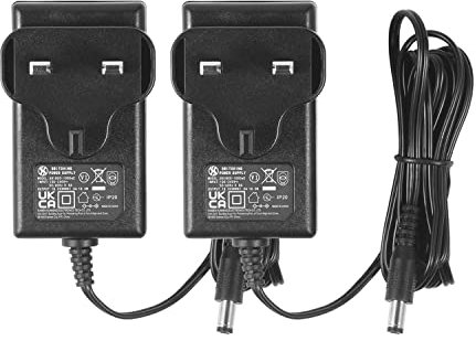 Security-01 2-Pack AC to DC 18V 1A Power Adapter Supply, Plug 5.5mm x 2.1mm