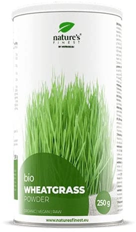 Nature's Finest Polvere di erba di grano bio | Erba di grano giovane biologica naturale al 100% | Fonte ricca di proteine, fibre alimentari e clorofilla | Qualità di terze parti testata