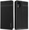 Hülle Echt Leder für iPhone XR - Premium Lederhülle Klapphülle mit Standfunktion und Kartenfächer Flip Case Ledertasche für iPhone XR - 6,1 Zoll (Schwarz)