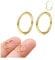 Ohrringe Gold Set, Silber dünn Creolen Titan für Damen Herren Nasenring 18G Septum Helix Tragus Conch Piercing Hypoallergen Knorpel Lippenpiercing Nasen Goldene Ohrringe 6mm