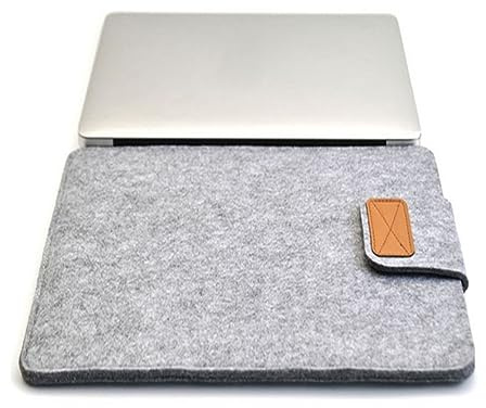 König Design Vertikale Filz Laptoptasche Tablet Sleeve 11-15 Zoll, Farbe:Hellgrau, Größe wählen:14 Zoll