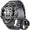 LIGE Militärische Smartwatch Herren mit Telefonfunktion, 1.39 HD Touchscreen Smart Watch Herren mit 100 Sportmodi Fitnessuhr mit Herzfrequenz Schlafmonitor SpO2 Schrittzähler, 5ATM Wasserdicht 400mAH