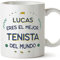 MUGFFINS Tazas Personalizadas para TENISTA hombre - En Español - Mejor del Mundo - 11 oz / 330 ml - Regalo Personalizable original y divertido