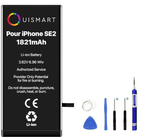 OUISMART® KIT Batterie pour IPHONE (avec Kit Outils, iPhone SE 2020)
