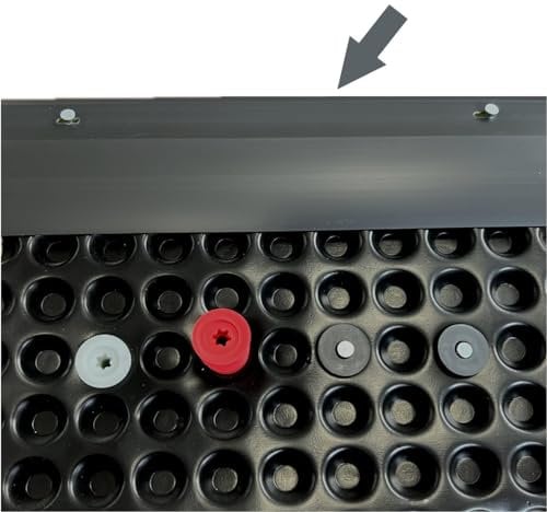 20x 1m lang Noppenbahn Halteleiste Abdeckprofil Abschlussleiste Schutzleiste Sockelprofil (Anthrazit)