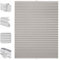 Plissee ohne Bohren Klemmfix 55 x 110 cm Sonnen- und Sichtschutz Blickdicht Easyfix Faltrollo mit Klemmträger Easyfix für Küche Kinderzimmer Wohnzimmer, Hellgrau
